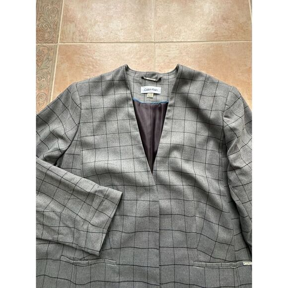 Calvin Klein Gray Suit Blazer women size 20W New with Defect! - Picture 5 of 13